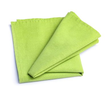 Beyaz arka planda temiz peçete