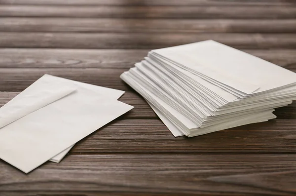 Many Paper Envelopes Table — Stock Photo, Image