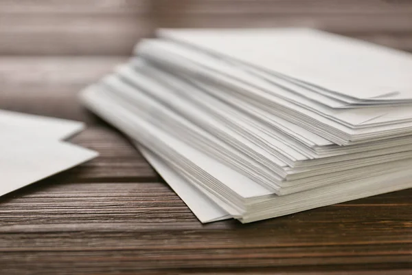 Many Paper Envelopes Table — Stock Photo, Image