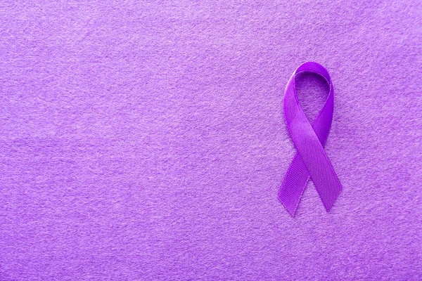 Violet Ribbon Color Background Domestic Violence Concept — Stock Photo, Image