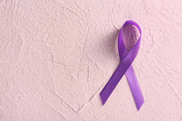 Violet Ribbon Color Background Domestic Violence Concept — Stock Photo, Image
