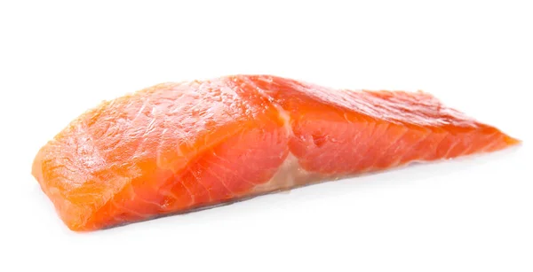 Raw Salmon Fillet White Background — Stock Photo, Image