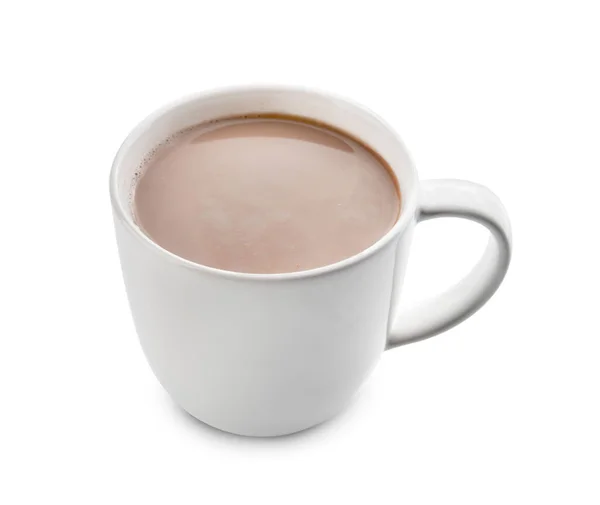 Cup Hot Cocoa Drink White Background — Stock Photo, Image