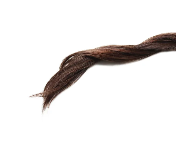 白い背景の美しい長い髪 — ストック写真