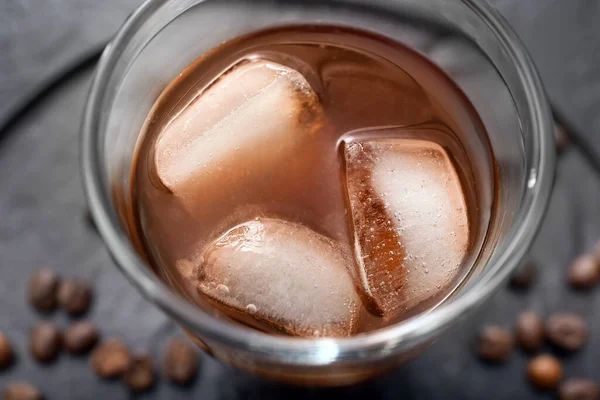 Стакан Вкусного Холодного Кофе Крупным Планом — стоковое фото