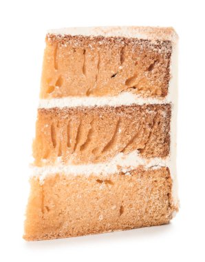 beyaz zemin üzerine lezzetli kek