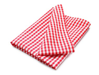 Beyaz arka planda temiz peçete