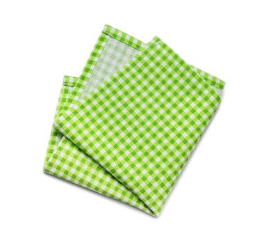 Beyaz arka planda temiz peçete