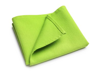 Beyaz arka planda temiz peçete