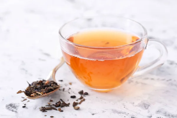 Cup Hot Tea White Background — Stock Photo, Image