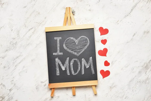 Tableau Avec Texte Love Mom Sur Fond Blanc — Photo
