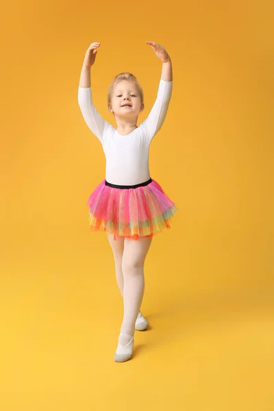 Cute Little Baleriny Tle Koloru — Zdjęcie stockowe