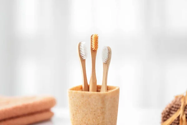 Holder Tooth Brushes Bathroom — Stock Photo, Image