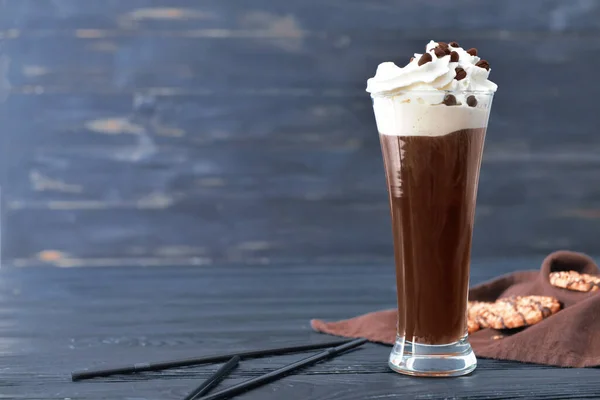 Glas Lekkere Ijskoffie Tafel — Stockfoto