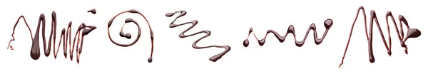 Leckere Schokoladensauce Auf Weißem Hintergrund — Stockfoto