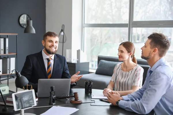 Male Lawyer Working Clients Office — Stock Photo, Image