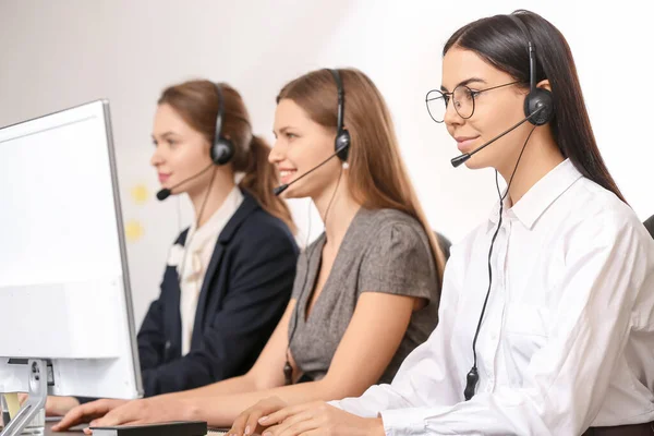 Team Technical Support Agents Working Office — Stock Photo, Image