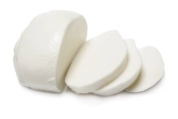 Mozzarella Cheese White Background — Stock Photo, Image