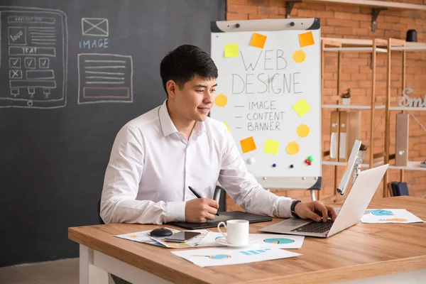 Male Designer Working Office — Stock Photo, Image