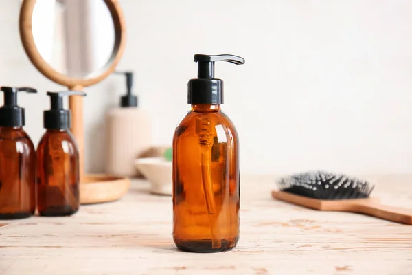Bottle Shampoo Table — Stock Photo, Image