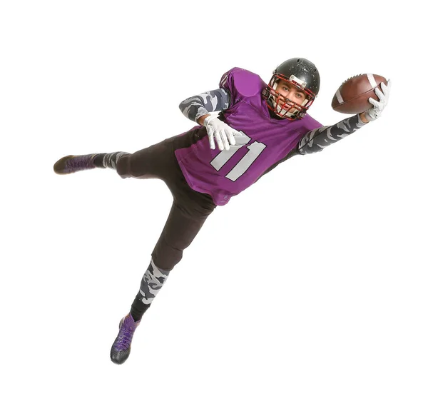 American Football Player White Background — Stock Photo, Image