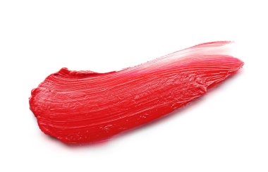 Beyaz arkaplanda parlak ruj örneği