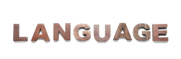 Beyaz Arkaplanda Kelime Dili — Stok fotoğraf