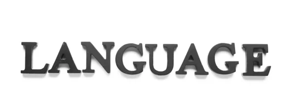 Beyaz Arkaplanda Kelime Dili — Stok fotoğraf