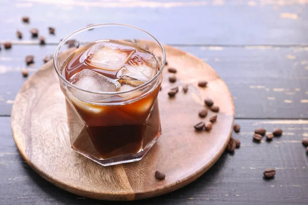 Glas Lekkere Ijskoffie Tafel — Stockfoto