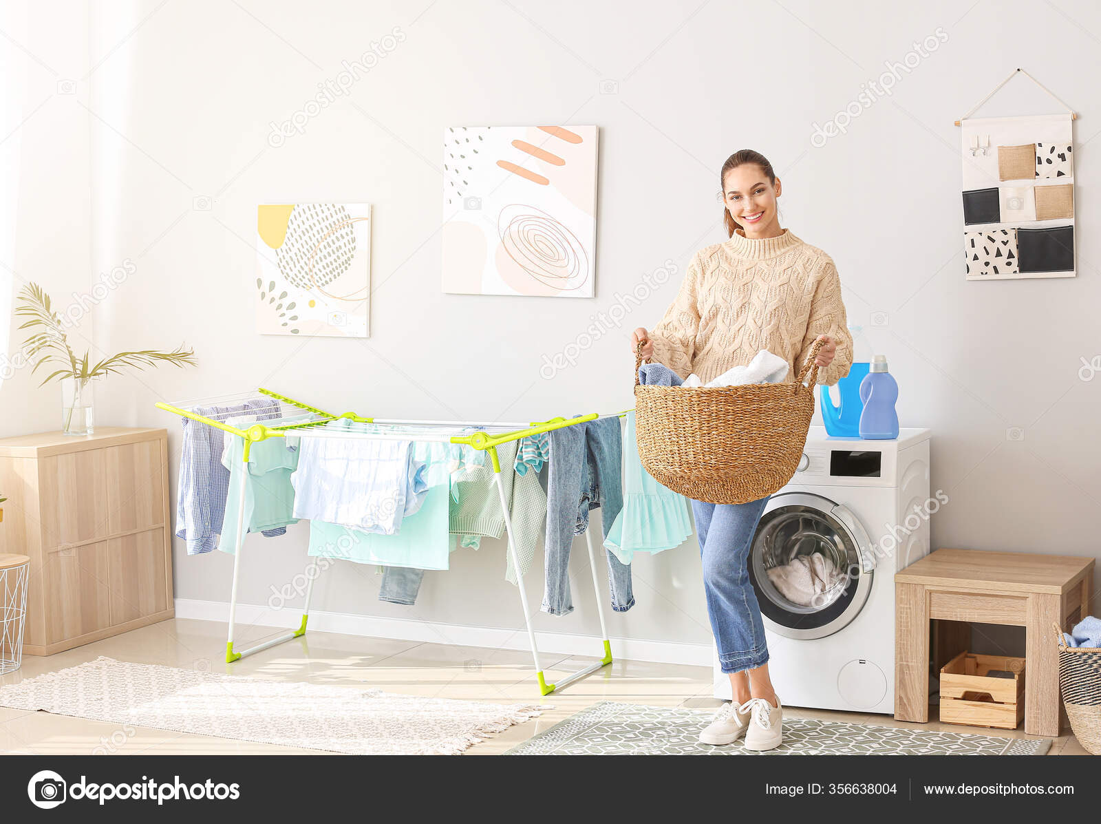 洗衣服的家庭主妇设计图__图片素材_其他_设计图库_昵图网nipic.com