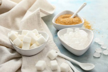 Renk arkaplanında farklı şeker