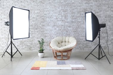 Modern Ekipmanlı Fotoğraf Stüdyosunun İçi