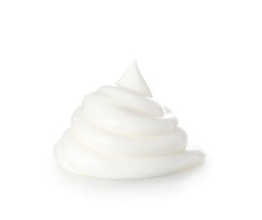 Beyaz arka planda lezzetli ekşi krema