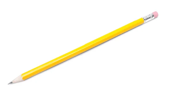 Zwykły Ołówek Białym Tle — Zdjęcie stockowe