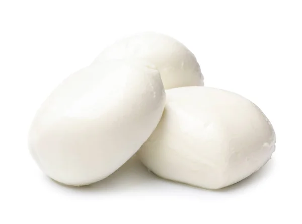 Beyaz Arkaplanda Mozzarella Peyniri — Stok fotoğraf