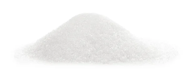Mucchio Zucchero Dolce Sfondo Bianco — Foto Stock