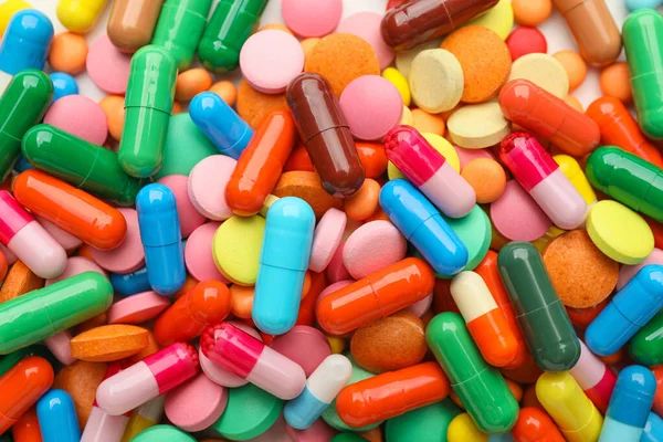 Rengeteg Különböző Tabletták Mint Háttér — Stock Fotó