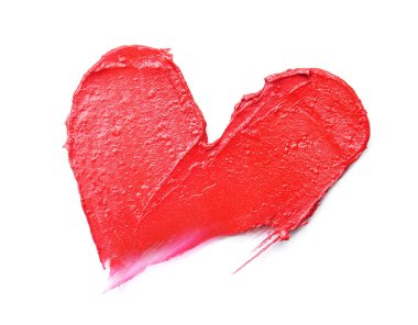Beyaz arkaplanda parlak ruj örneği