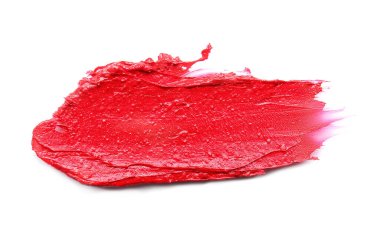 Beyaz arkaplanda parlak ruj örneği