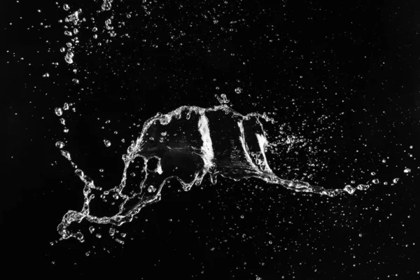 Splash Clean Water Dark Background — Stock Photo, Image