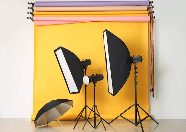 Interiör Fotostudio Med Modern Utrustning — Stockfoto