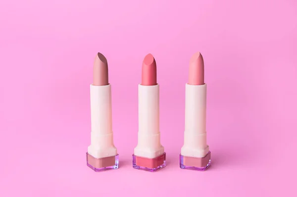 Different Lipsticks Color Background — Stock Photo, Image