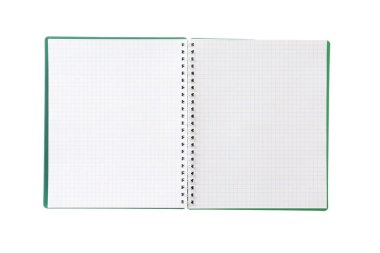 Beyaz arkaplandaki dizüstü bilgisayar, üst görünüm