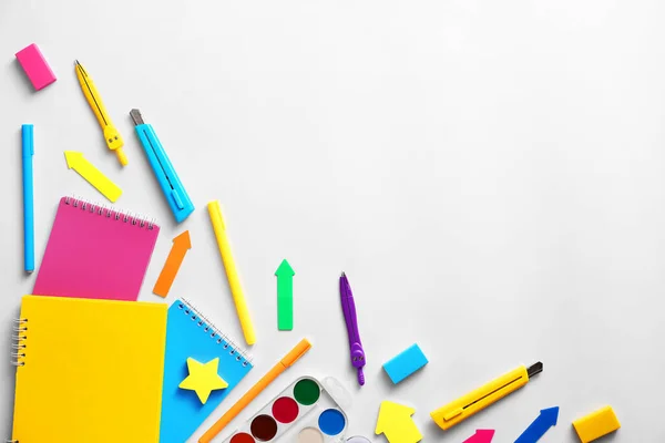 Set School Supplies White Background — Stock Photo, Image