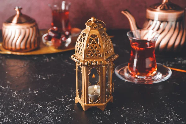 Muslim Lamp Tea Table — Stock Photo, Image