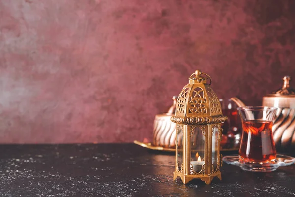 Muslim Lamp Tea Table — Stock Photo, Image