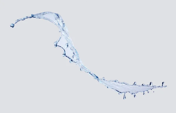 Spritzer Sauberes Wasser Auf Weißem Hintergrund — Stockfoto