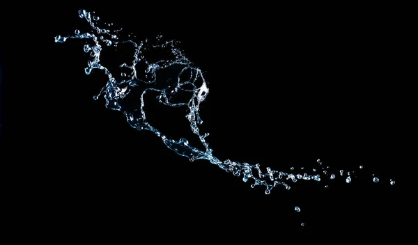 Splash Água Limpa Fundo Escuro — Fotografia de Stock