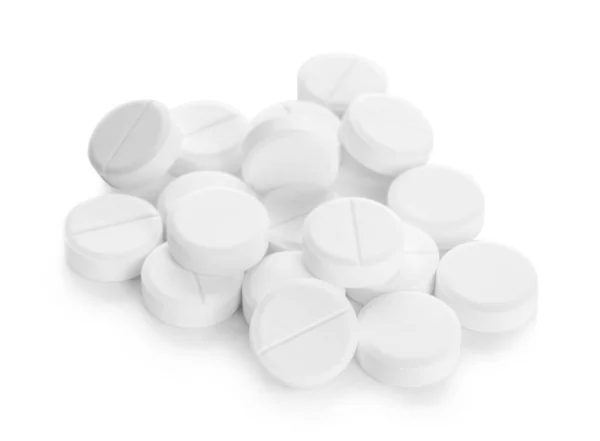 Heap Pills White Background — Stock Photo, Image