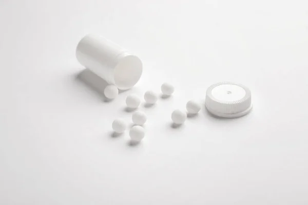 Jar Pills Light Background — Stock Photo, Image